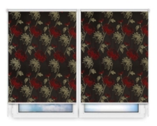 Рулонные шторы Мини Сиена черно-красный цена. Купить в «Мастерская Жалюзи»